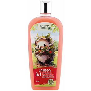 Bohemia Gifts Herbs Strawberry 3in1 Duschgel, Shampoo und Badeschaum für Kinder 500 ml