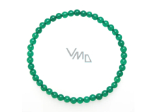 Achat grün Armband elastisch Naturstein, Kugel 4 mm / 19 cm, symbolisiert das Element Erde