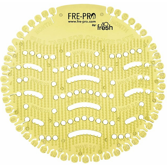 Fre Pro Wave 2.0 Urinalsieb mit Zitrusduft gelb 19 × 20,3 × 1,9 cm 54 g 2 Stück, Duopack