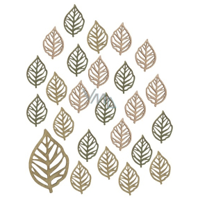 Holzblätter 2 cm 24 Stück Farbmix Holzblätter 2 cm 24 Stück Farbmix