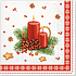Papierservietten 3-lagig 33 x 33 cm 20 Stück Weihnachtskerze