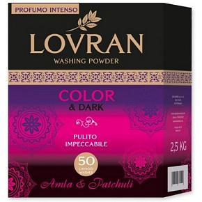 Lovran Color & Dark Amla Parchouli Waschmittel für farbige und dunkle Wäsche 50 Waschungen, 2,5 kg