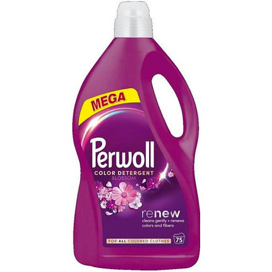 Perwoll Waschgel Mega Renew Blossom 75 Waschladungen, 3750 ml