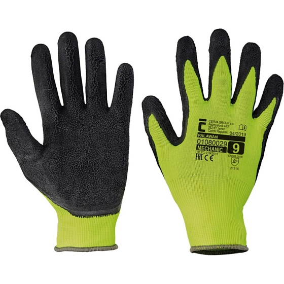 Palawan Arbeitshandschuhe Nylon und Latex Größe 9, 1 Paar
