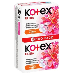 Kotex Ultra Normal Duo Pack intime Binden, 16 Stück