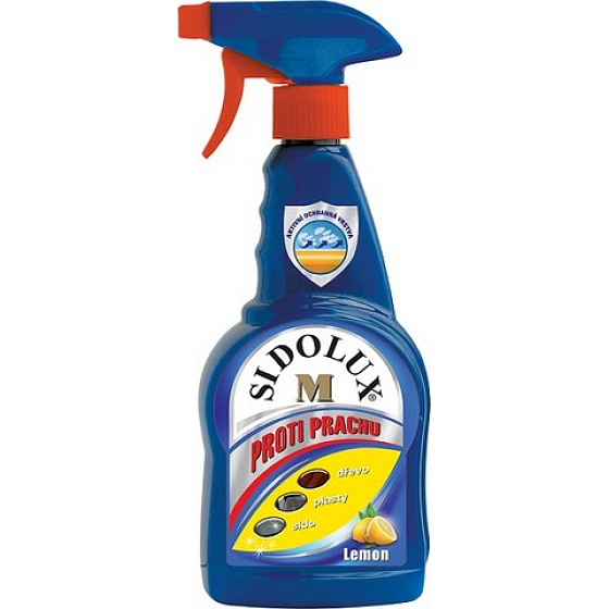 Sidolux M Furniture Lemon Hypoallergenes Antistatik-Staubspray mit Zitronenduft 400 ml Sprühgerät