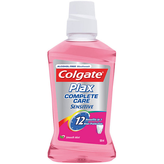 Colgate Plax Complete Care Sensitive Glatte Minze Mundwasser 500 ml