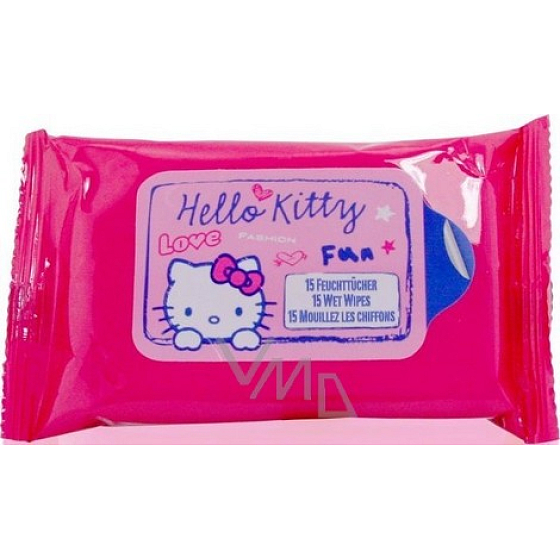 Hello Kitty Antibakterielle Feuchttücher 15 Stück