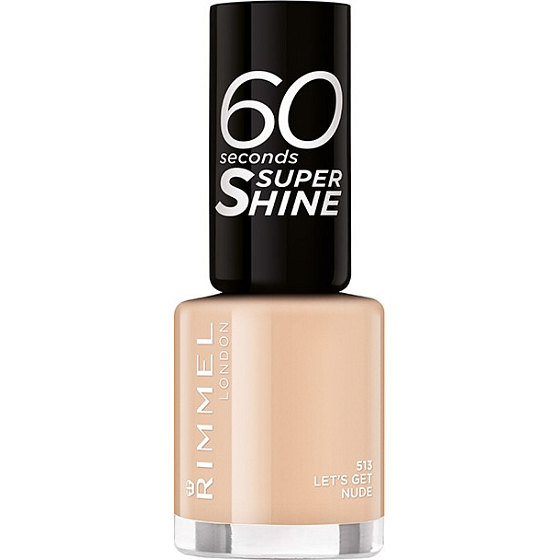 Rimmel London 60 Sekunden Super Shine Nagellack Nagellack 513 Lets Get Nude 8 ml