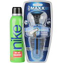 Nike Green Man Deodorant Spray für Männer 200 ml + Herren Rasierer, Geschenkset