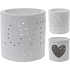 Bolsius Aromalampa Keramik mit der Aufschrift Love white 100 mm