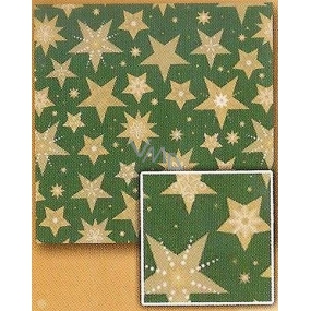 Nekupto Geschenkpapier 70 x 200 cm Weihnachtsgrün, goldene Sterne