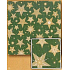 Nekupto Geschenkpapier 70 x 200 cm Weihnachtsgrün, goldene Sterne