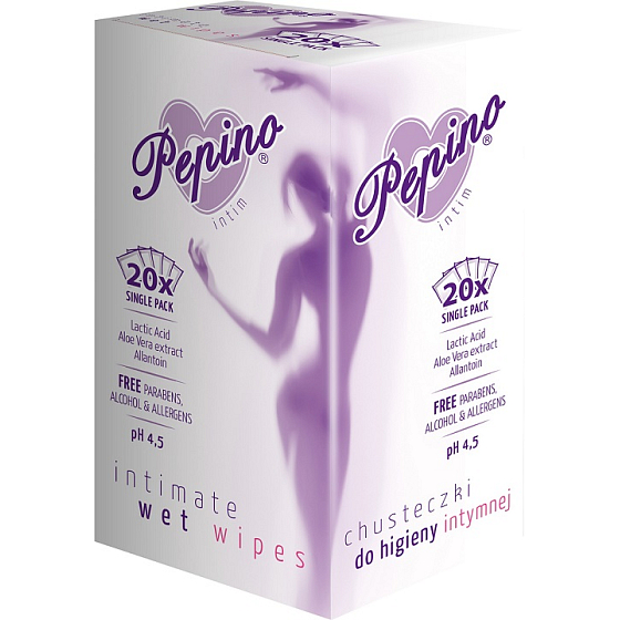 Pepino Intimate Feuchttücher einzeln verpackt in 20 Stück