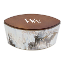 WoodWick Honey Tabac - Artisan Honig-Tabak-Duftkerze mit breitem Holzdocht und Glasschiffdeckel 453 g