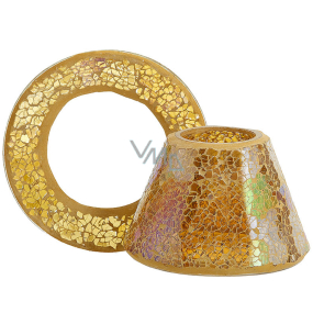 Yankee Candle Glam Mosaikschirm klein + Teller klein für Kerze klein Classic 8 x 9 cm (Schatten), 9 x 9 cm (Teller)