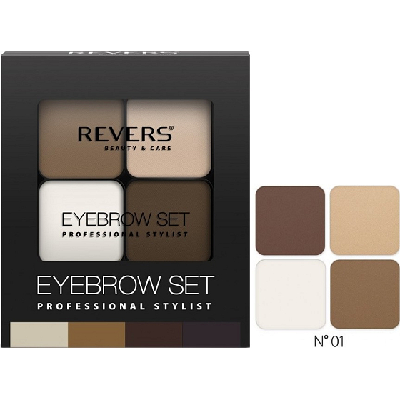 Revers Eyebrow Set Professionelles Stylist-Augenbrauenset 01 18 g