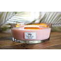 WoodWick Coastal Sunset - Duftkerze Küstensonnenuntergang mit breitem Holzdocht und Deckel Boot 453 g