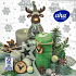 Aha Papierservietten 3-lagig 33 x 33 cm 20 Stück Weihnachtsrentier mit Kerzen