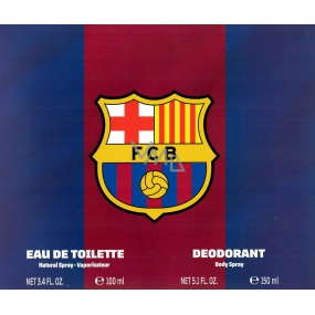 FC Barcelona Eau de Toilette für Männer 100 ml + Deodorant Spray 150 ml, Geschenkset