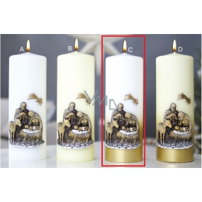 Lima Holy Family goldene Kerze - weißer Zylinder 70 x 200 mm 1 Stück