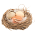 Nest mit Eiern 7 cm