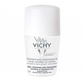 Vichy Soothing 48h Deodorant Antitranspirant Roll-On für enthaarte Haut für Frauen 50 ml