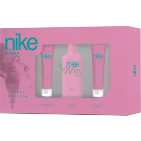 Nike Sweet Blossom Woman Eau de Toilette 75 ml + Duschgel 75 ml + Körperlotion 75 ml, Geschenkset für Frauen