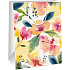 Ditipo Papier Geschenktüte 22 x 29 x 10 cm Kraft - bunte Blumen