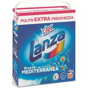 Lanza Brezza Mediterranea - Mediterranean Breeze Waschmittel für weiße und bunte Wäsche 50 Dosen 3,125 kg