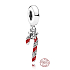 Sterling Silber 925 Weihnachtslutscher, Weihnachtsmann-Stab, Weihnachtsarmband-Anhänger