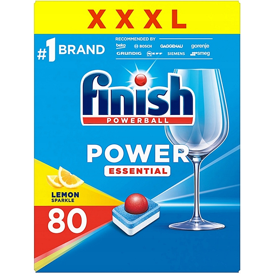 Finish Power Essential Lemon Sparkle Geschirrspültabletten 80 Stück