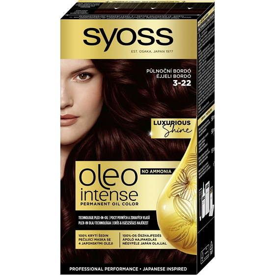 Syoss Oleo Intense Color Haarfarbe ohne Ammoniak 3-22 Mitternachtsburgunder