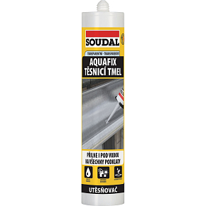 Soudal Aquafix Dichtmasse gegen Wasser, klar, 300 ml