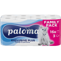 Paloma 3-lagiger Toilettenpapier Exclusive Soft Decor, 16 Rollen