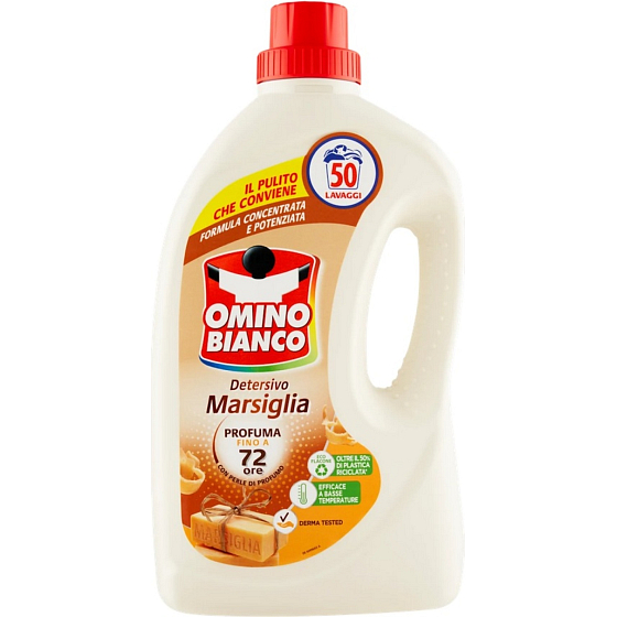 Omino Bianco Marseille Waschgel mit marseiller Seife für Wolle und Seide 2 l, 50 Wäschen