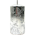 Lassen Sie Candle Metallic Silber Zylinder 10 x 6 cm 2 Stück