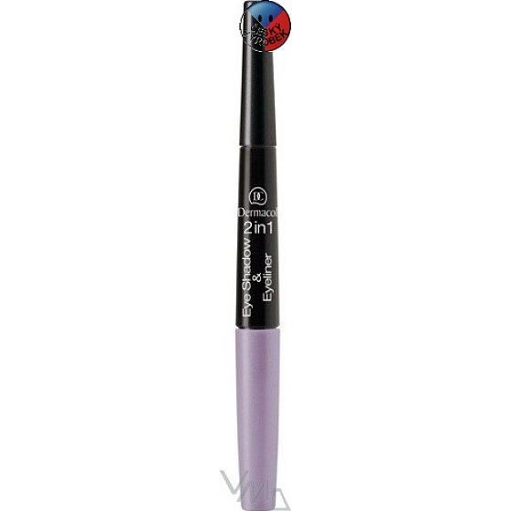Dermacol Lidschatten & Auge 2in1 Lidschatten und Augenstift 02 lila, schwarz 5 g