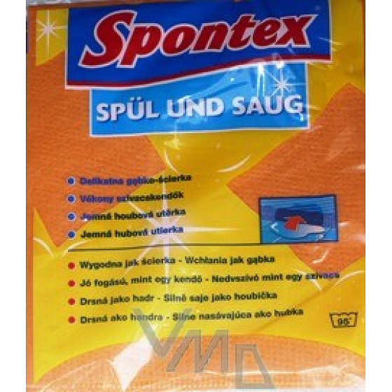 Spontex Spül und Saug extra großes Schwammtuch 30 x 36 cm 1 Stück