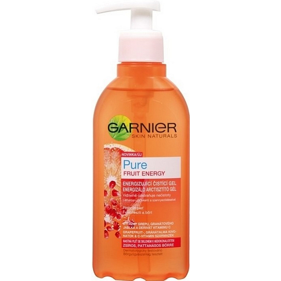 Garnier Skin Naturals Pure Fruit Energy energetisierender Reinigungsgelspender 200 ml