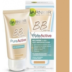 Garnier Skin Naturals Pure Active BB-Creme gegen Unreinheiten 5in1 SPF15 Medium 50 ml