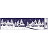 Fensterfolie ohne Kleber Weihnachtslandschaftsdorfstreifen 45 x 12 cm