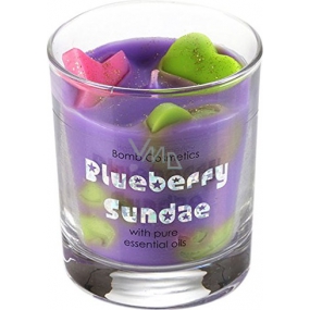 Bomb Cosmetics Blueberry - Blueberry Sundae Glass Candle Duftende natürliche, handgefertigte Kerze in Glas brennt bis zu 35 Stunden