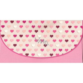 Nekupto Grußkartenumschlag für Geld Hearts Pink, K 3219