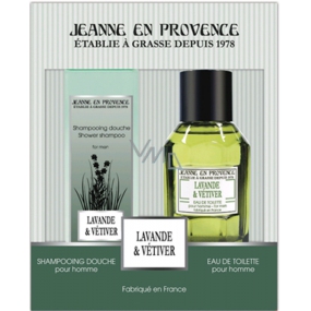 Jeanne en Provence Männer Lavande & Vétiver Eau de Toilette 100 ml + 2in1 Shampoo und Duschgel 250 ml, Geschenkset