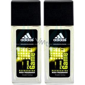 Adidas Pure Game parfümiertes Deodorantglas für Männer 2 x 75 ml, Duopack