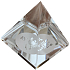Kristallglas Pyramide klar, Skorpion Sternzeichen