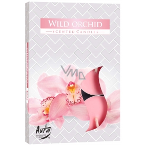 Bispol Aura Wild Orchid - Wilde Orchidee duftende Teekerzen 6 Stück