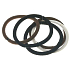 Haarband weiß, braun, dunkelbraun 5,5 x 1 cm 5 Stück