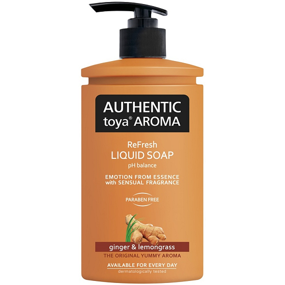 Authentic Toya Aroma Ingwer & Zitronengras Flüssigseifenspender 400 ml